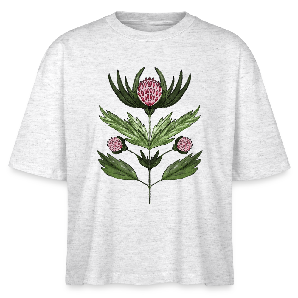 Stanley/Stella Frauen Boxy Bio-T-Shirt Nova - “Mariendistel” - Weiß meliert