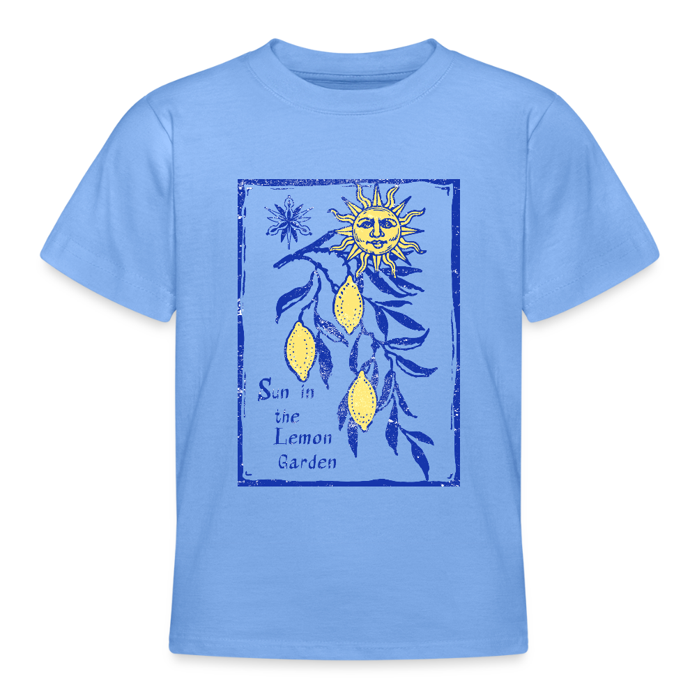 Teenager T-Shirt- “Lemon Garden” - Himmelblau