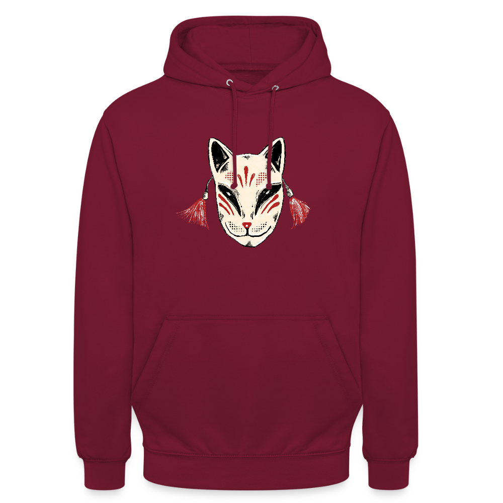 Unisex Hoodie - “Japanische Maske” - Bordeaux