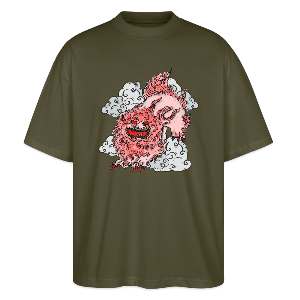 Stanley/Stella Oversized Unisex Bio T-Shirt - “Fu Dog” - Khaki