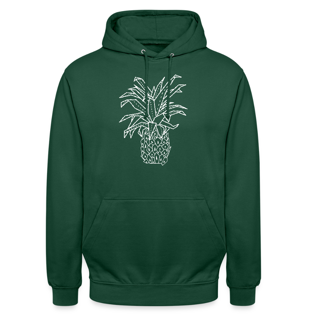 Unisex Hoodie "Grafische Ananas" - Flaschengrün