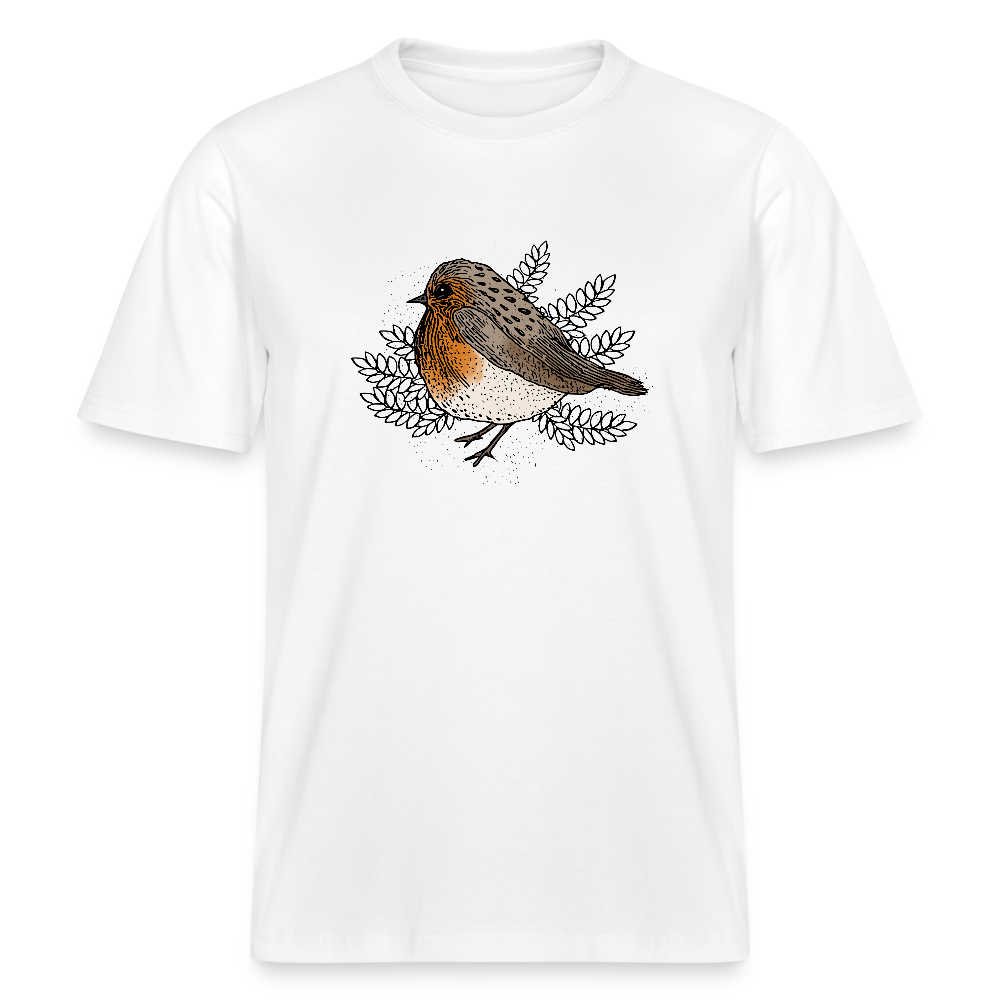 Stanley/Stella Relaxed Fit Unisex Bio-T-Shirt - "Rotkehlchen" - Weiß