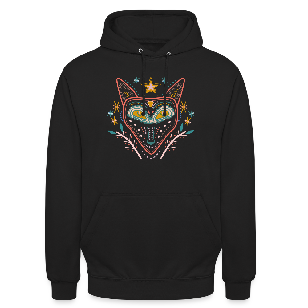 Unisex Hoodie "Nachtfuchs" - Schwarz