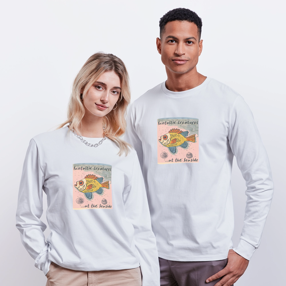 Stanley/Stella Unisex Bio-Langarmshirt - "Fantastic Creatures" - Weiß