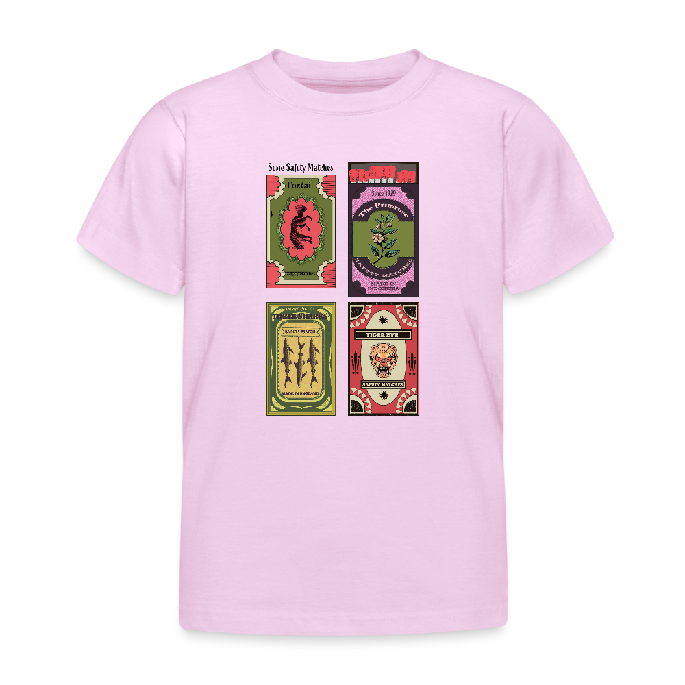 Kinder T-Shirt - "Safety Matches" - Hellrosa
