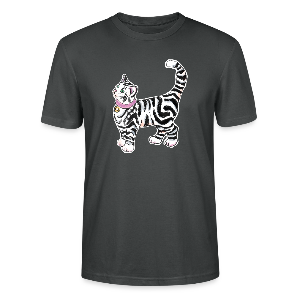 Stanley/Stella Unisex T-Shirt - “Getigerte Katze” - Anthrazit