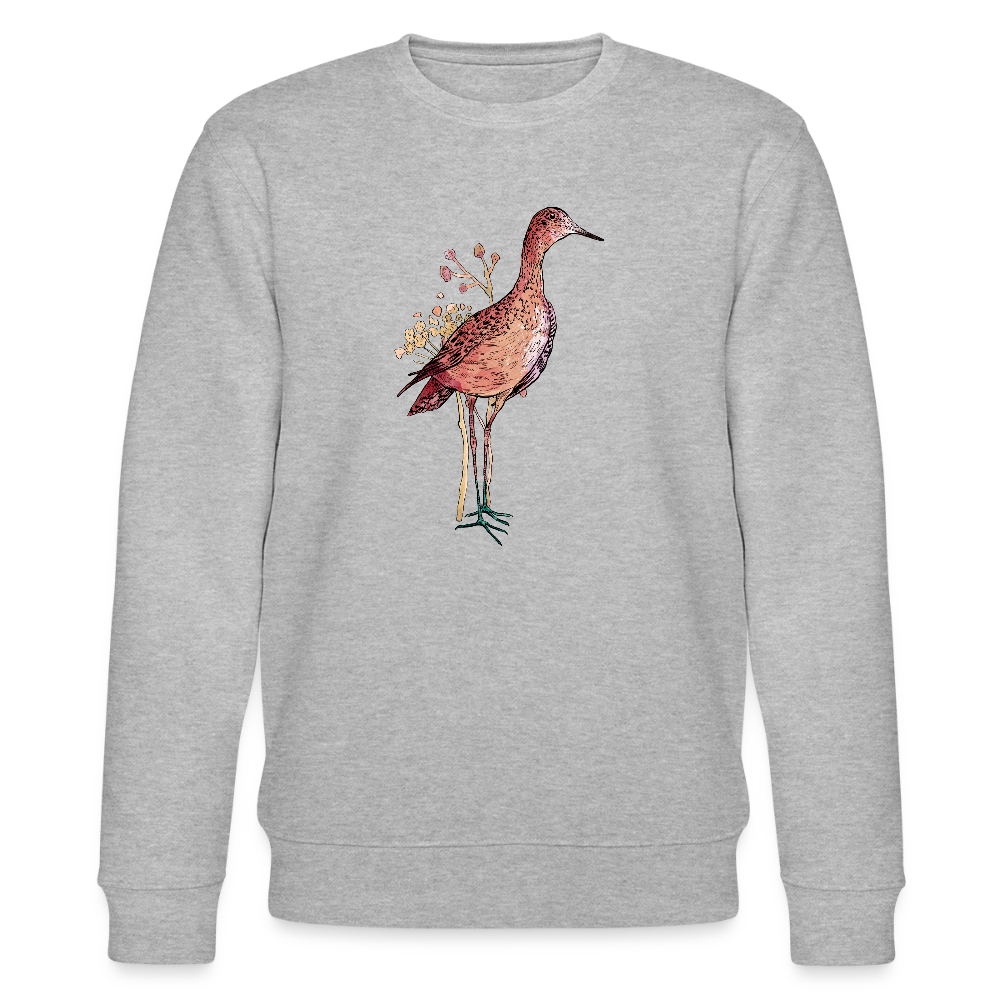 Männer Bio-Sweatshirt - "Gans Grazil" - Grau meliert