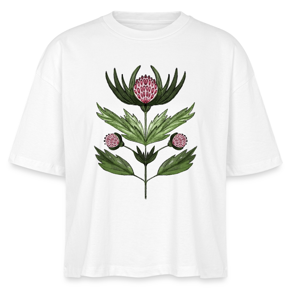 Stanley/Stella Frauen Boxy Bio-T-Shirt Nova - “Mariendistel” - Weiß