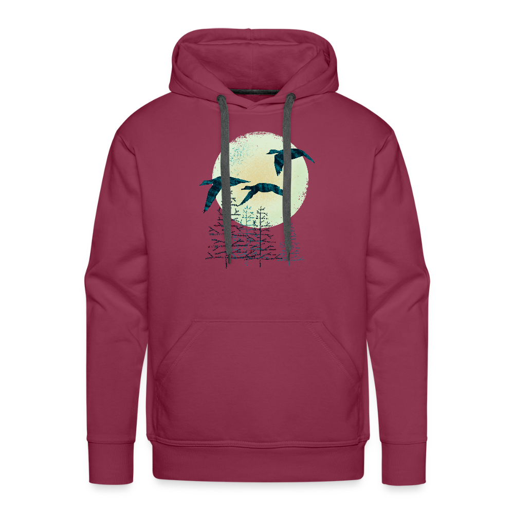 Men’s Premium Hoodie "Zugvögel" - Bordeaux
