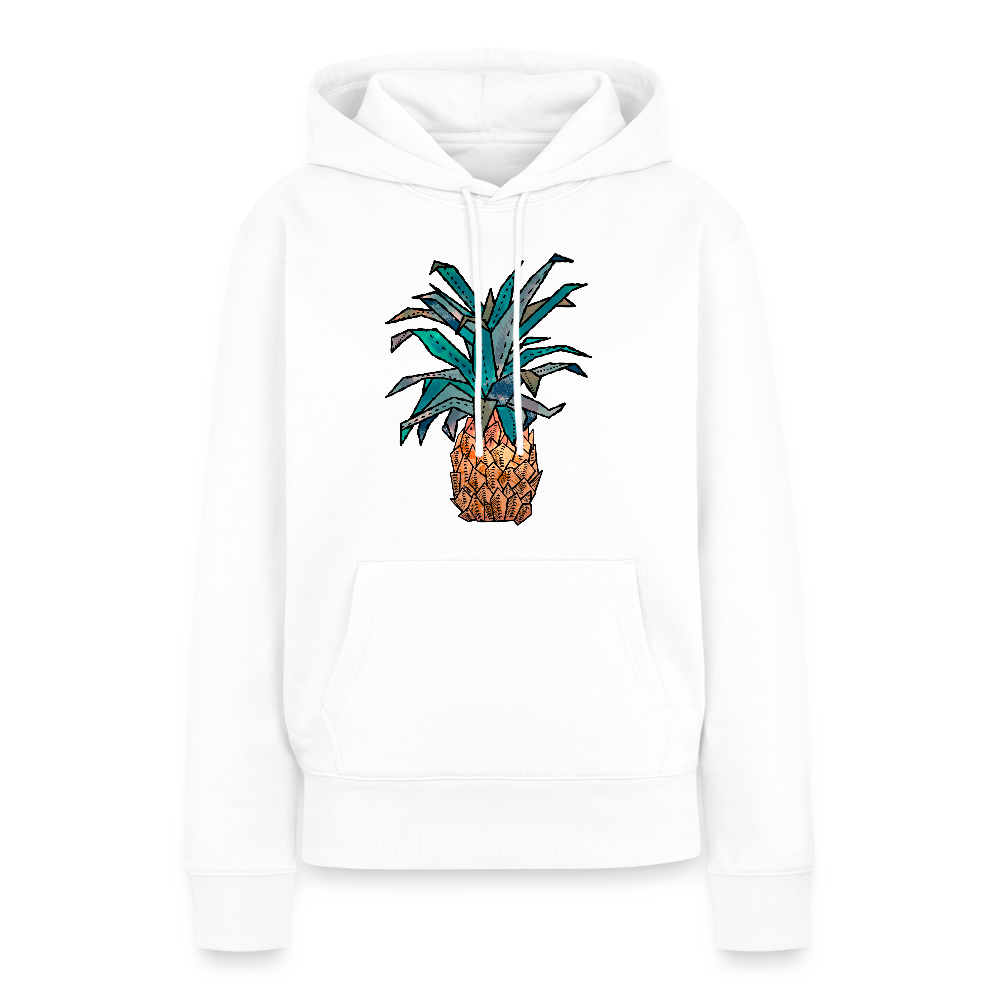 Frauen Premium Hoodie "Ananas Bronze" - Weiß