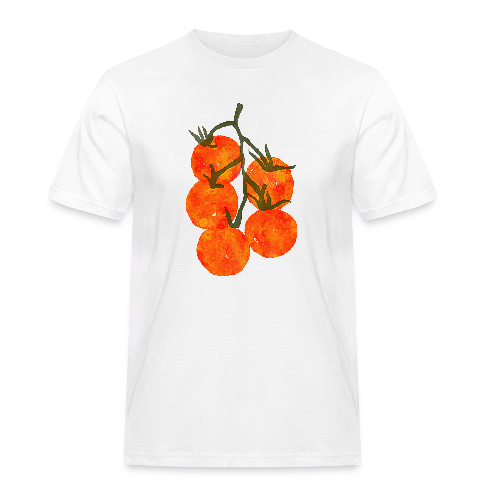 Männer Workwear T-Shirt - “I Pomodori” - Weiß