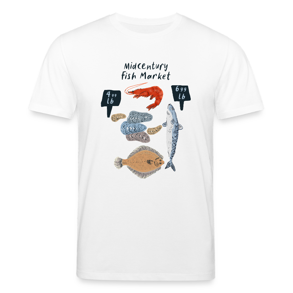 Stanley/Stella Unisex Bio-T-Shirt - “Midcentury Fish Market” - Weiß