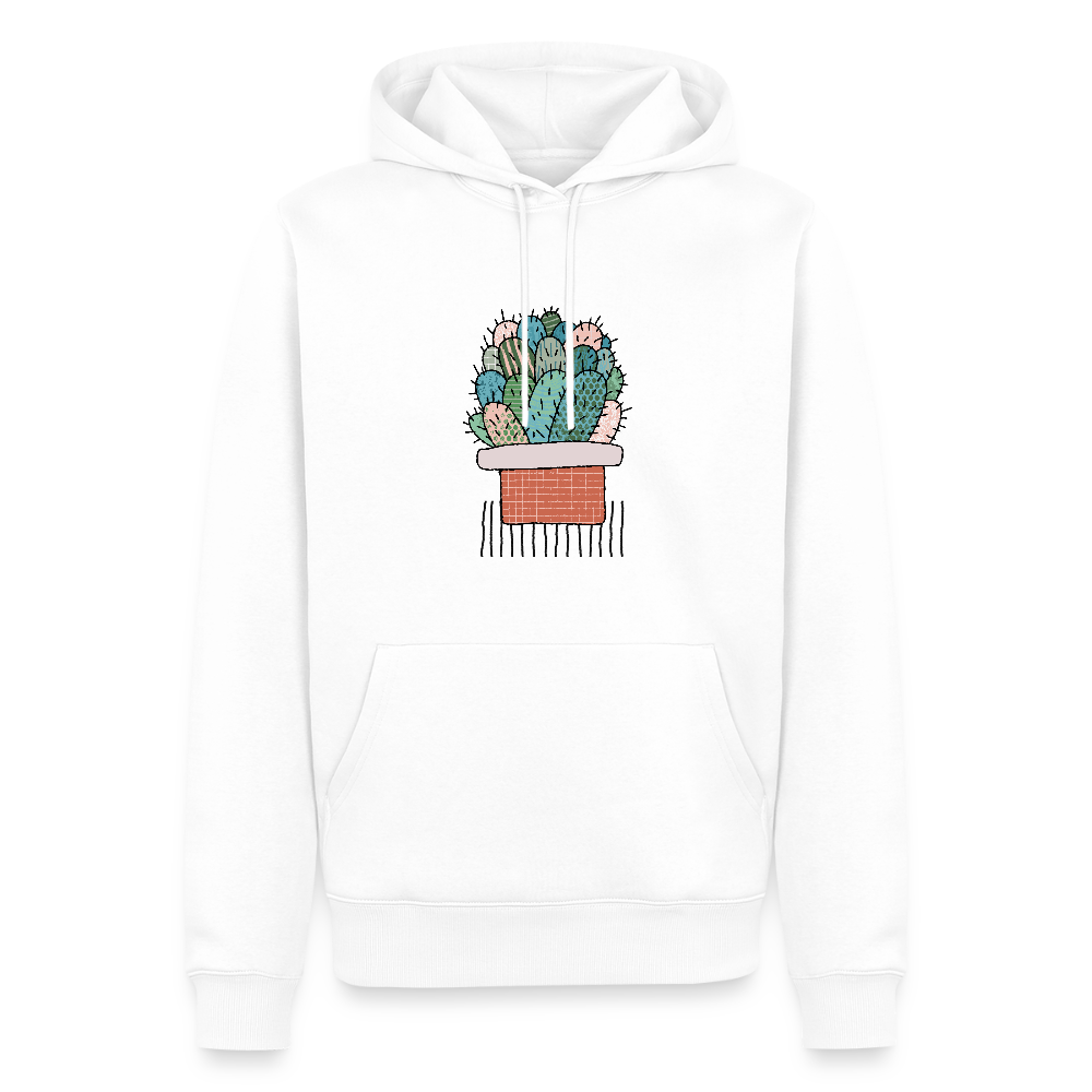 Men’s Premium Hoodie - Kaktus in Terracotta - Weiß