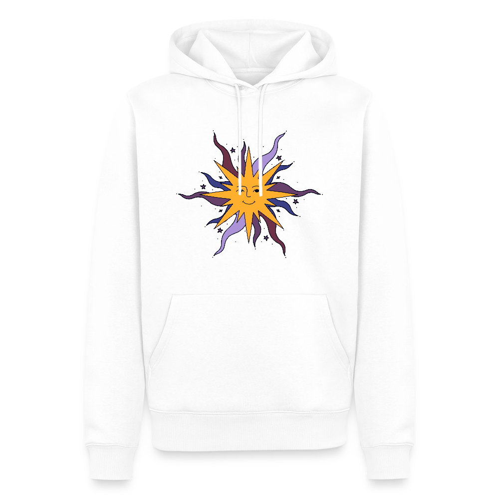 Men’s Premium Hoodie - “Warme Sonne” - Weiß
