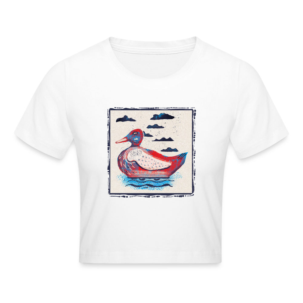 Cropped T-Shirt - Weiß