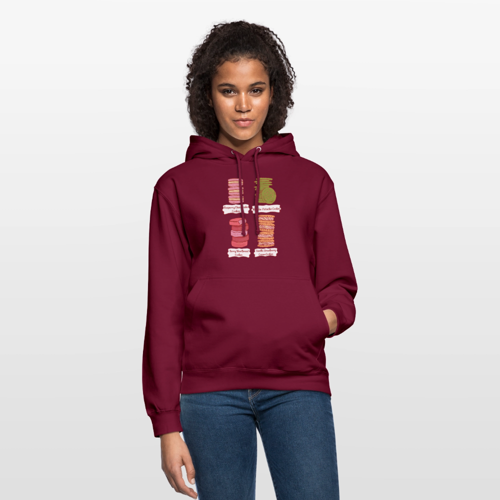 Unisex Hoodie - “Cookie Collection” - Bordeaux