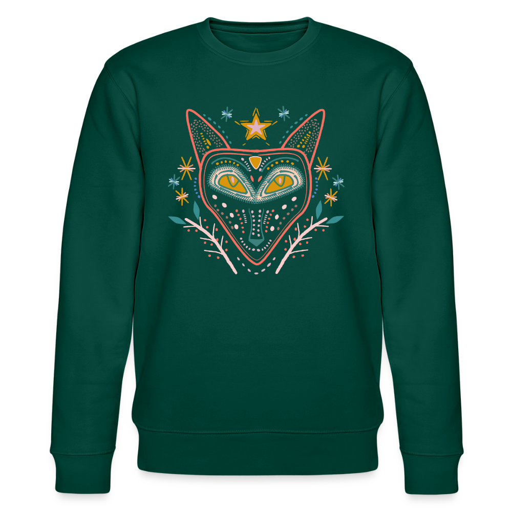 Männer Bio-Sweatshirt "Nachtfuchs" - Forest