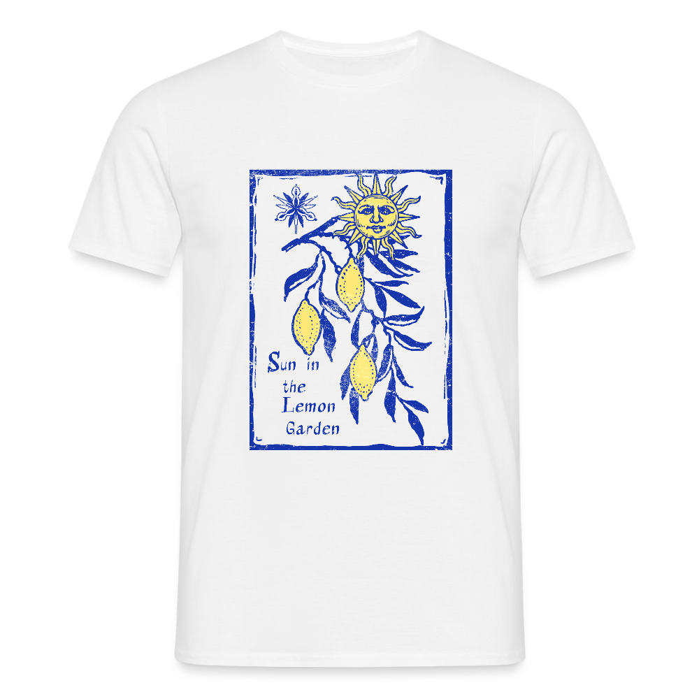 Männer T-Shirt- “Lemon Garden” - Weiß
