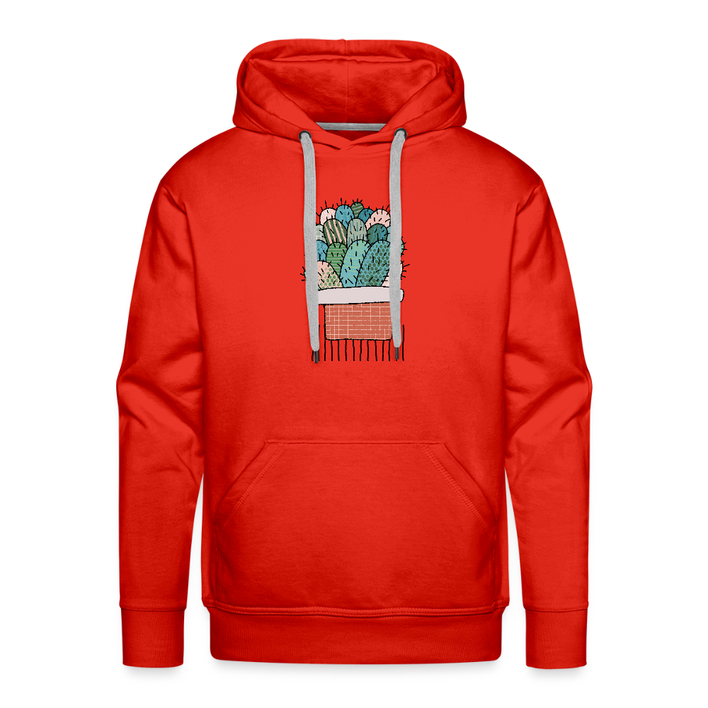 Men’s Premium Hoodie - Kaktus in Terracotta - Rot