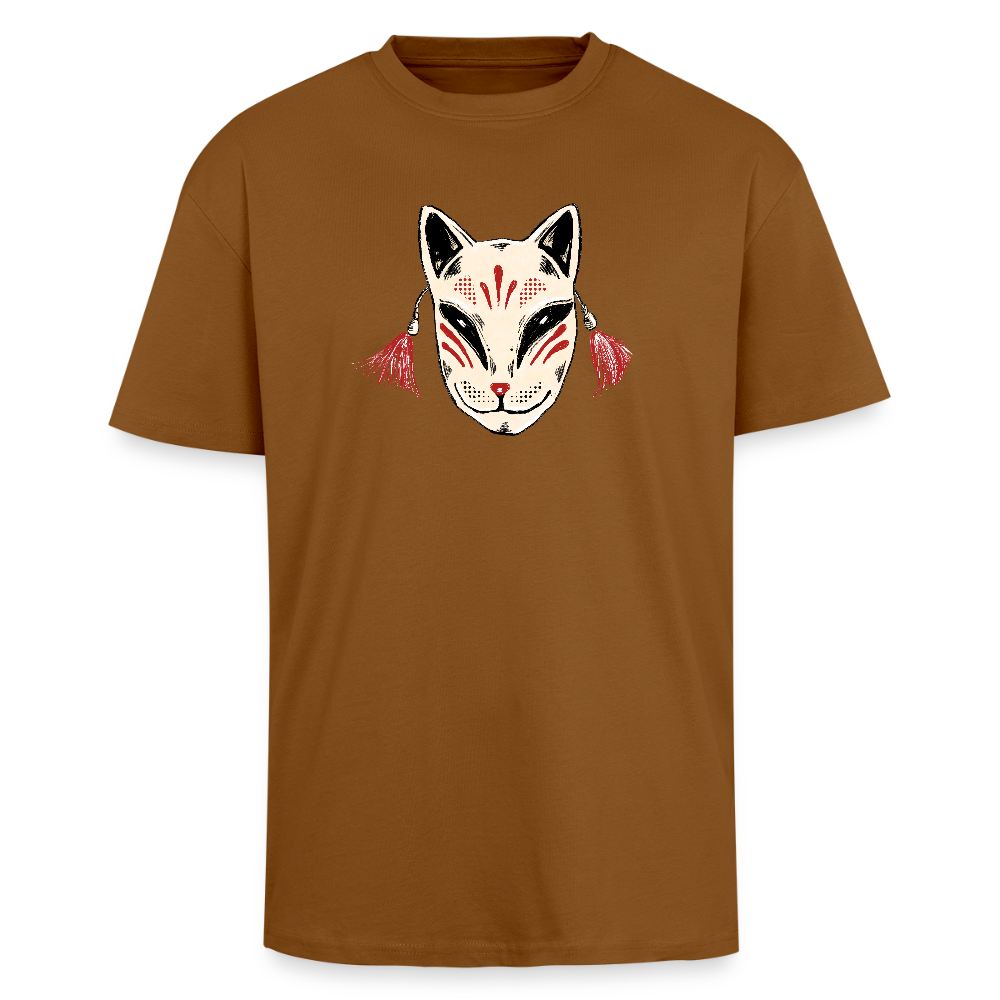 Heavy Oversize T-Shirt - “Japanische Maske” - Toffee