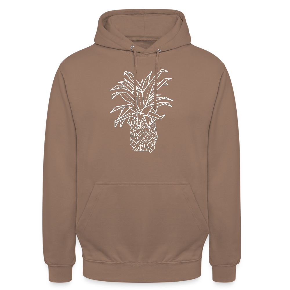 Unisex Hoodie "Grafische Ananas" - Mokka