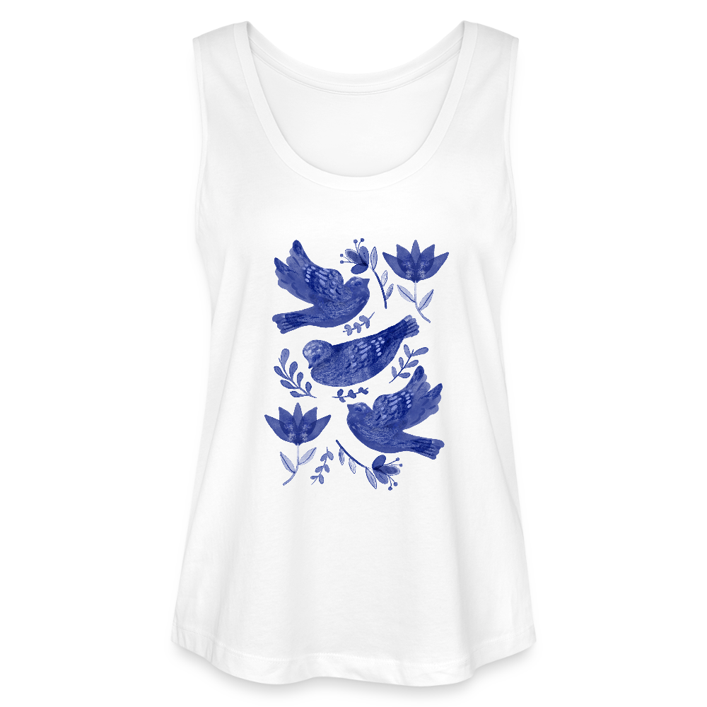 Stanley/Stella Frauen Bio Tank Top - “Fayence Vögel” - Weiß