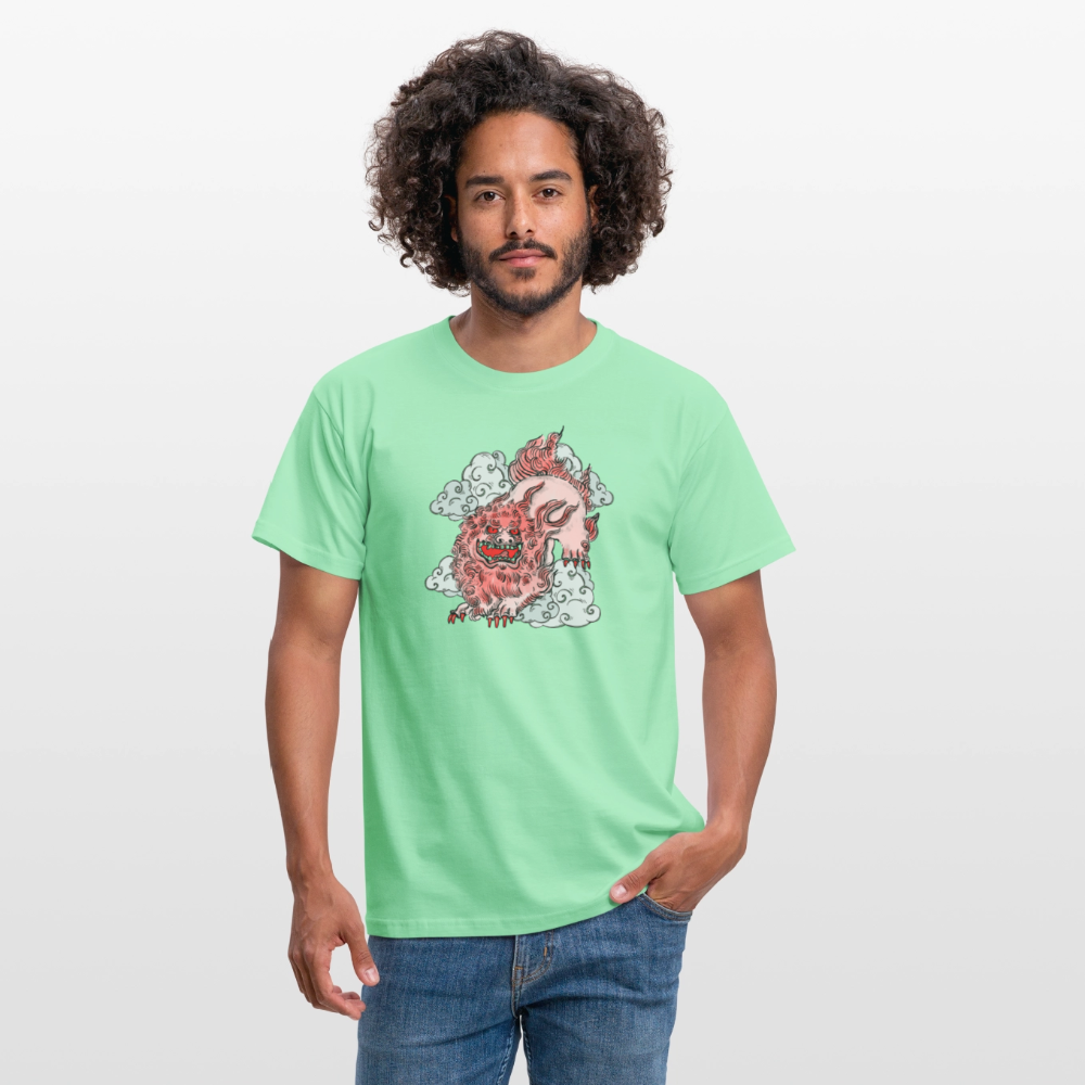Männer T-Shirt - “Fu Dog” - Mintgrün