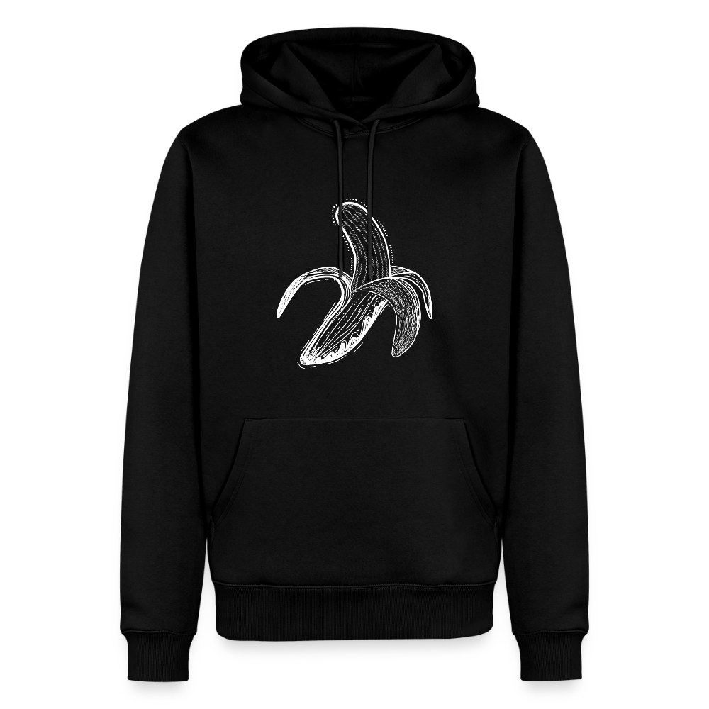 Men’s Premium Hoodie "Weiße Banane" - Schwarz
