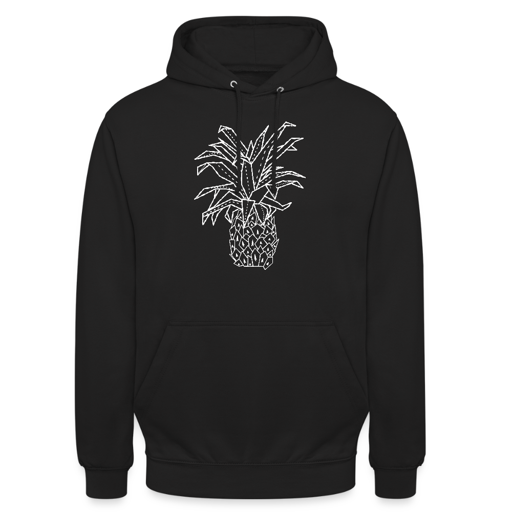 Unisex Hoodie "Grafische Ananas" - Schwarz