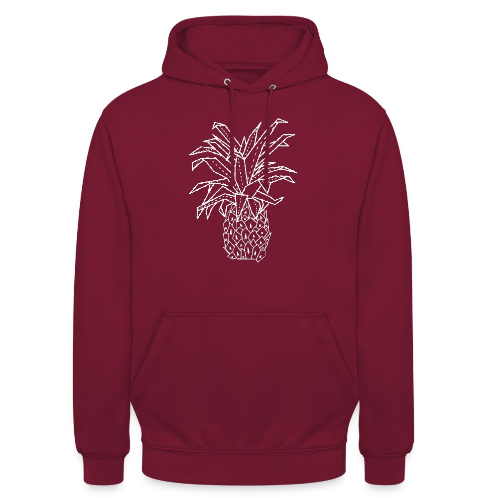 Unisex Hoodie "Grafische Ananas" - Bordeaux