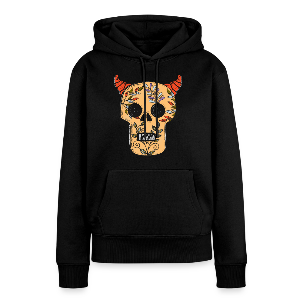 Frauen Premium Hoodie "Teufelsschädel" - Schwarz