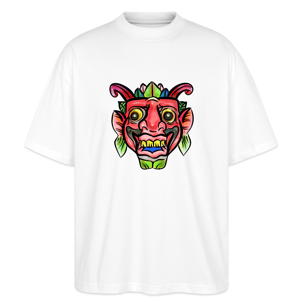 Stanley/Stella Oversized Unisex Bio T-Shirt -"Bunte Maske" - Weiß