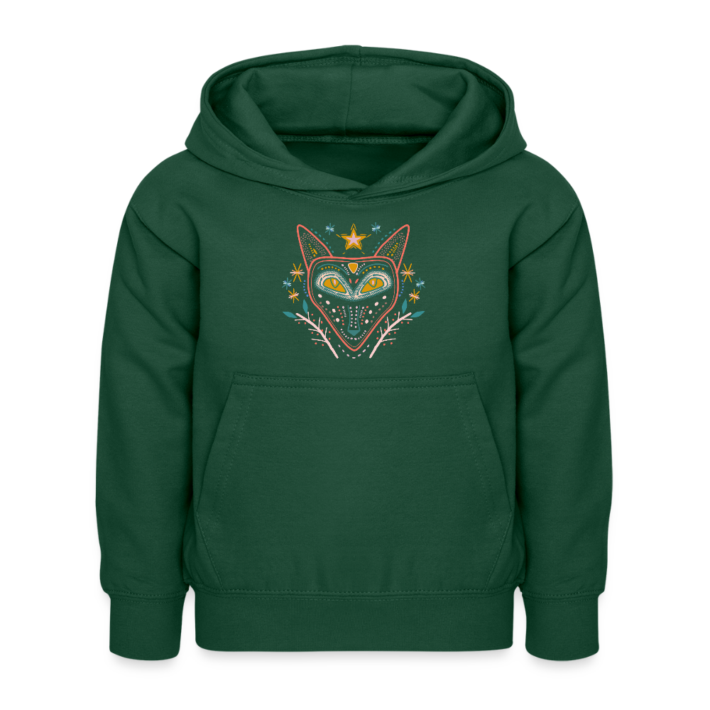 Kinder Hoodie "Nachtfuchs" - Flaschengrün