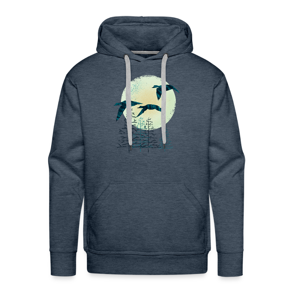 Men’s Premium Hoodie "Zugvögel" - Jeansblau