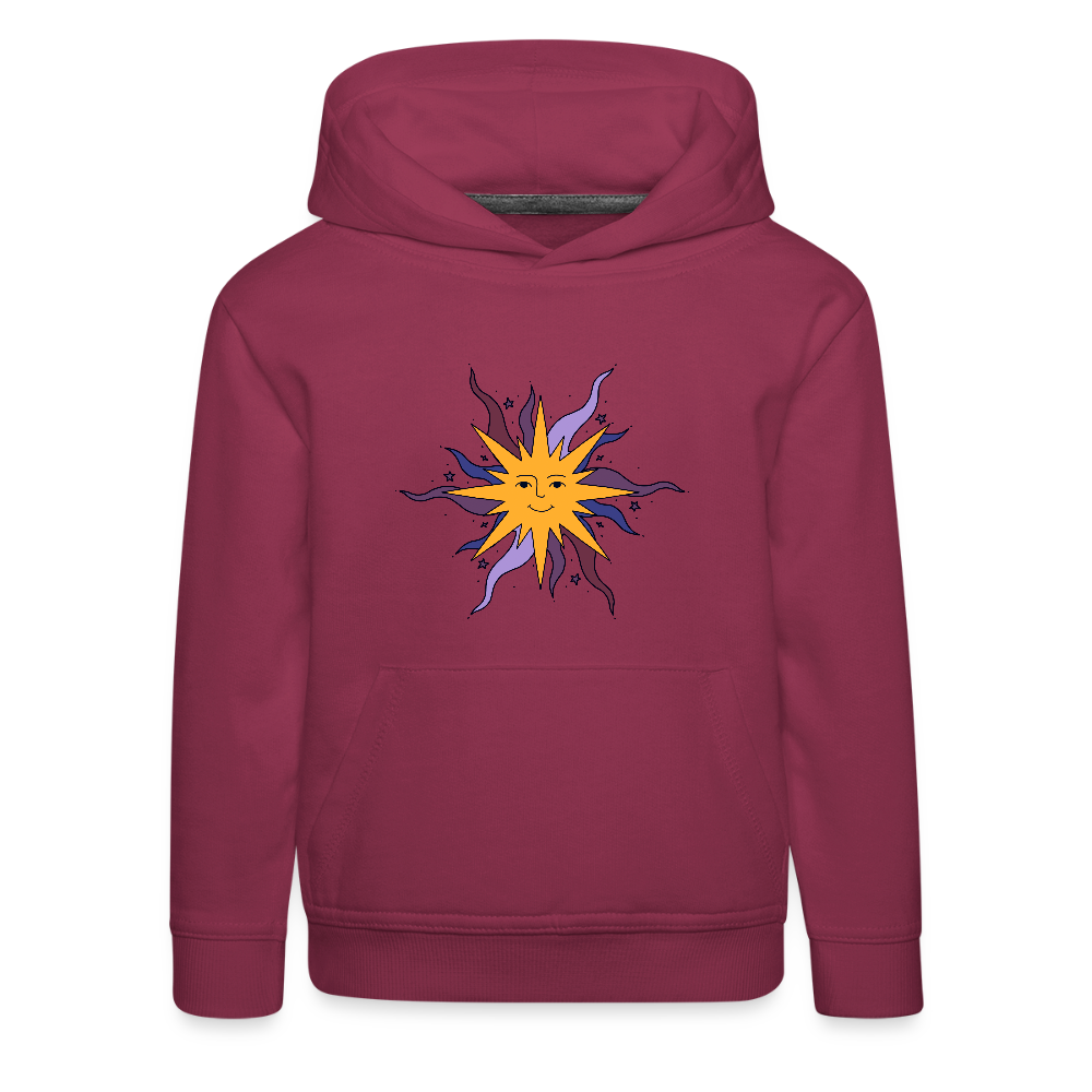 Kinder Premium Hoodie - Warme Sonne - Bordeaux