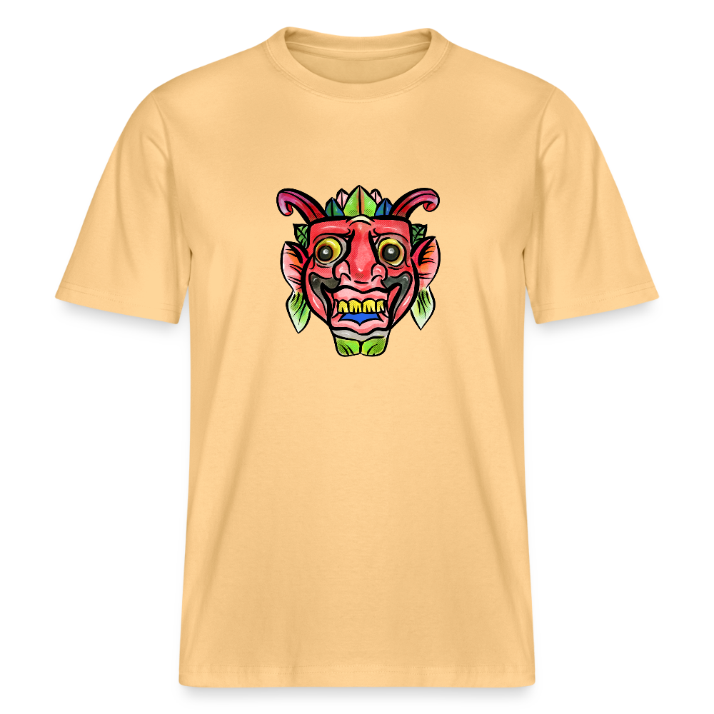 Stanley/Stella Relaxed Fit Unisex Bio-T-Shirt - "Bunte Maske" - Hellgelb