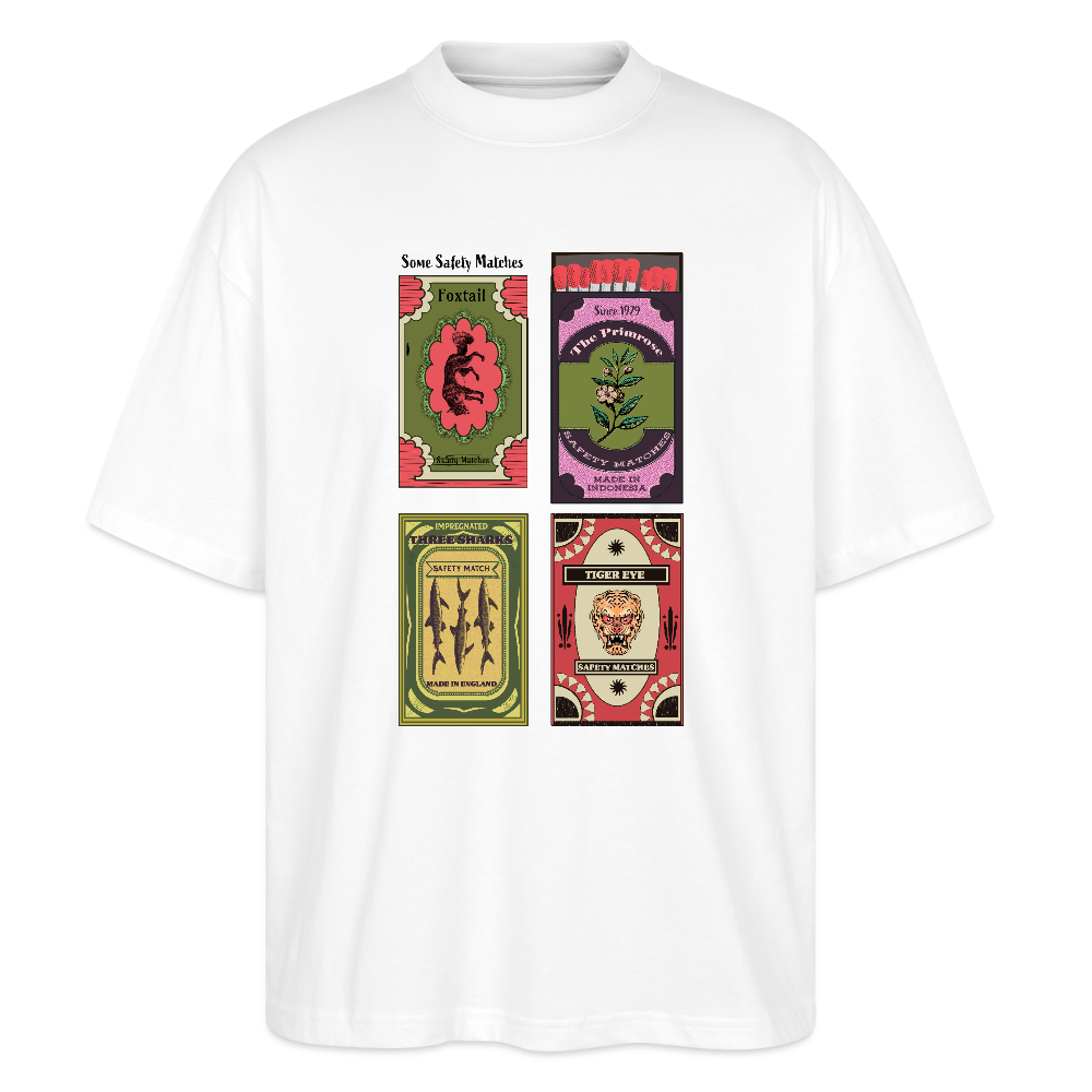 Stanley/Stella Oversized Unisex Bio T-Shirt - "Safety Matches" - Weiß