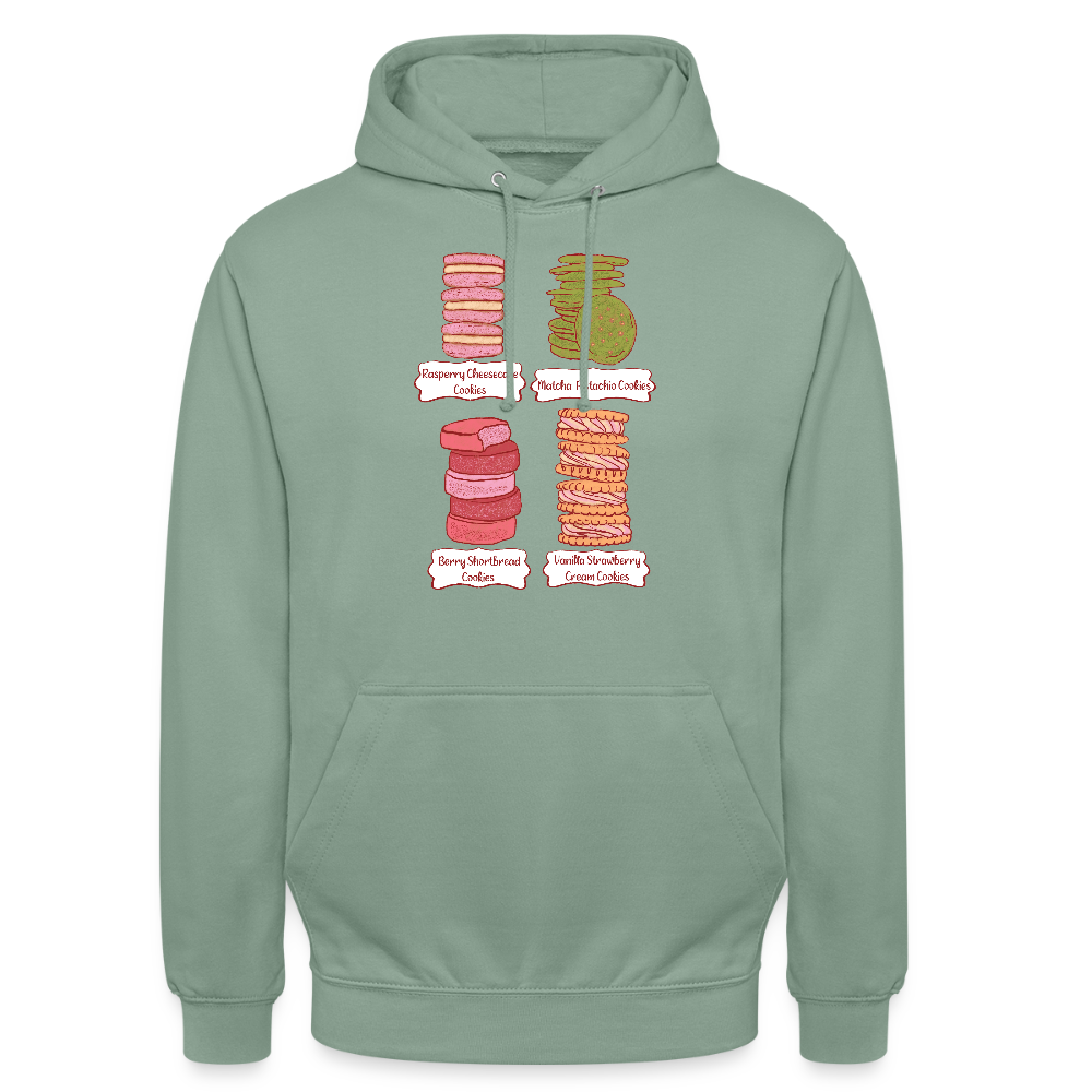 Unisex Hoodie - “Cookie Collection” - Graugrün