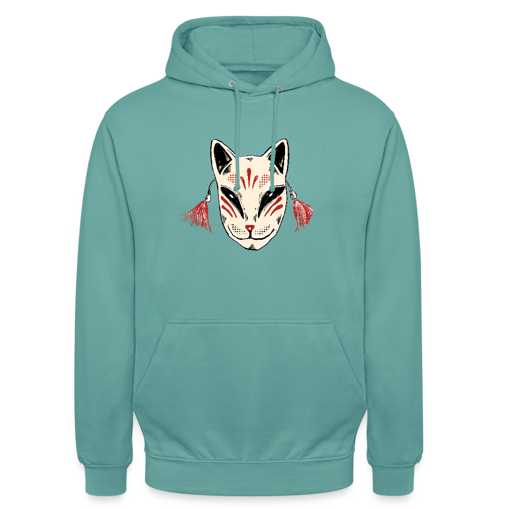 Unisex Hoodie - “Japanische Maske” - Pastelltürkis