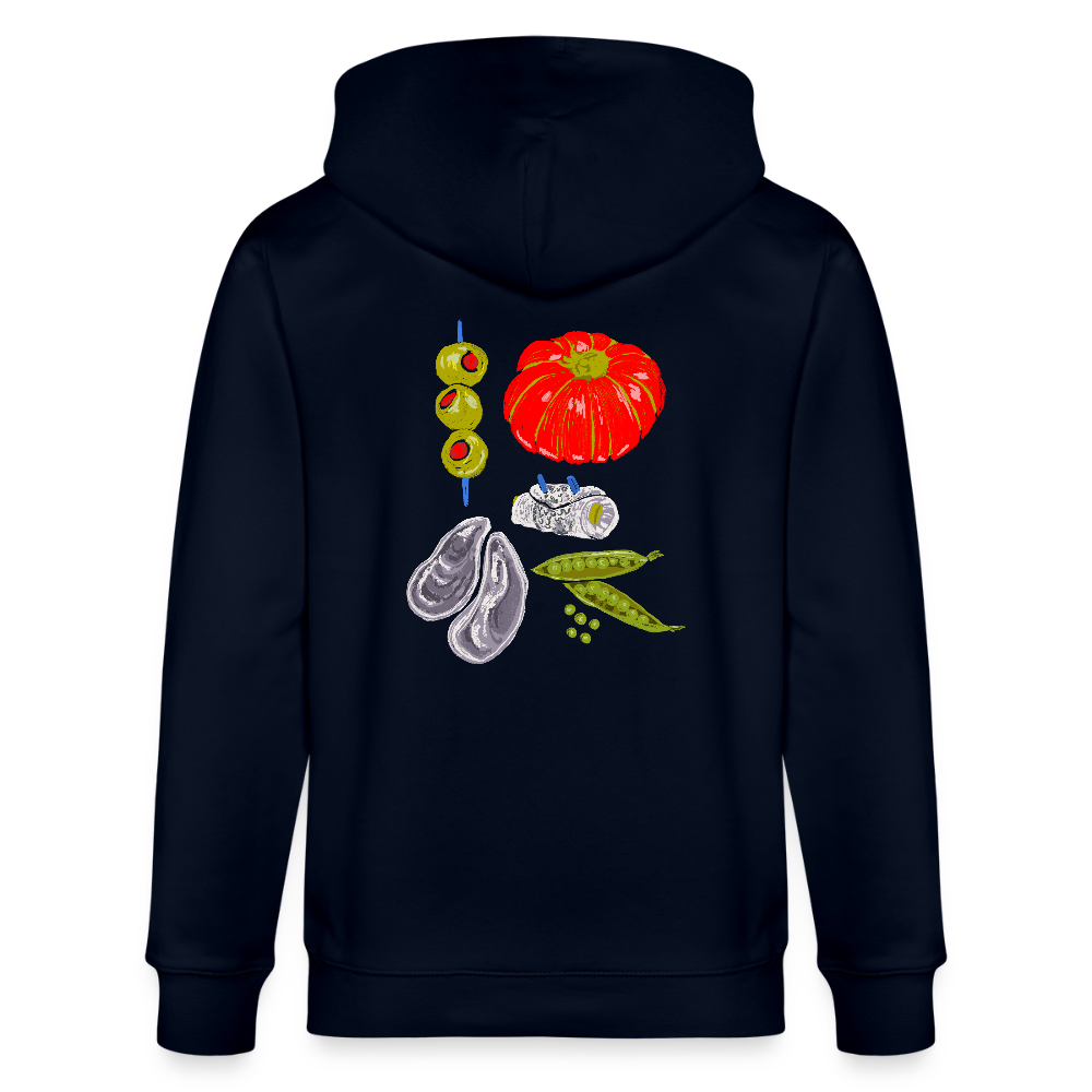 Stanley/Stella Unisex Bio-Kapuzenjacke - “Bon Appétit” - Navy