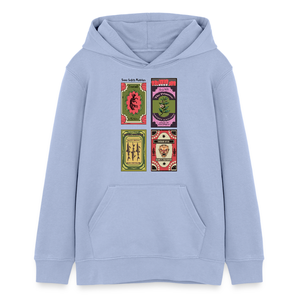 Stanley/Stella Teenager Bio-Hoodie - "Safety Matches" - Sky
