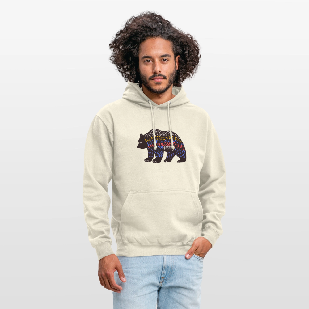 Unisex Hoodie "Bunter Grizzly" - Vanille-Milchshake