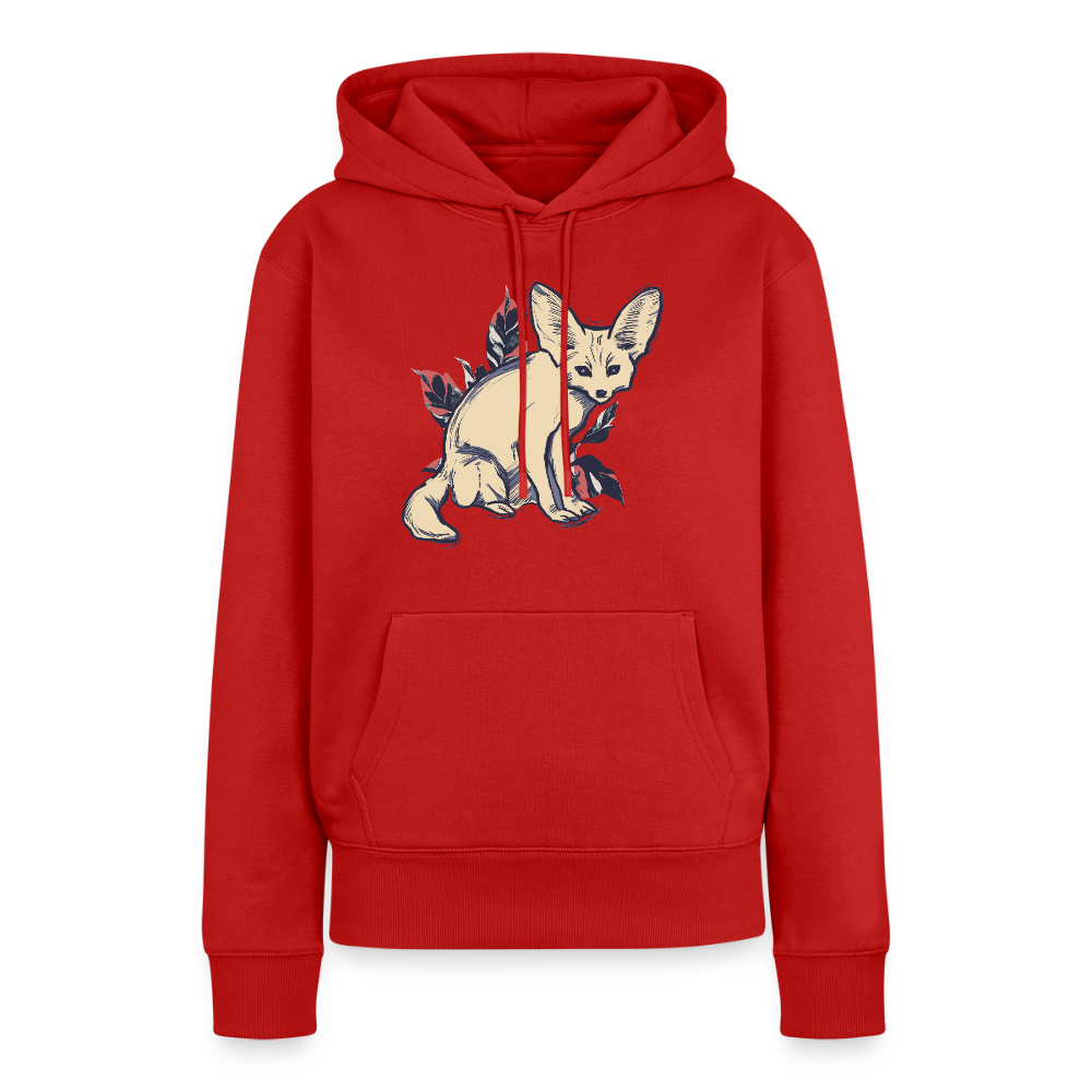 Frauen Premium Hoodie - "Vintage Wüstenfuchs" - Rot