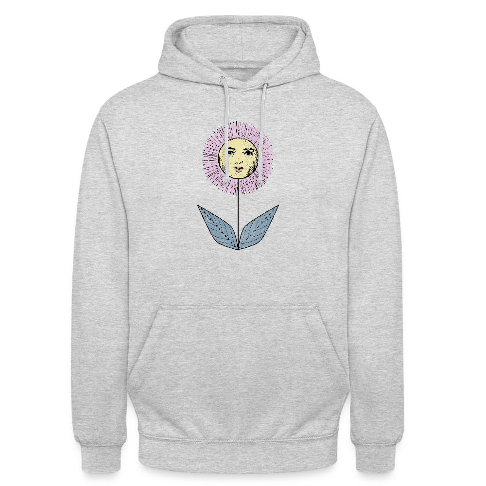 Unisex Hoodie - “Grow the Sun” - Hellgrau meliert