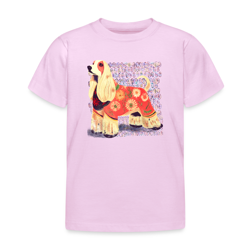 Kinder T-Shirt - “Dog Figurine” - Hellrosa
