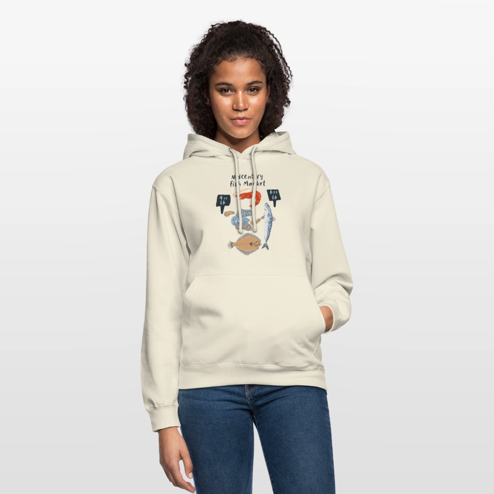 Unisex Hoodie - “Midcentury Fish Market” - Vanille-Milchshake