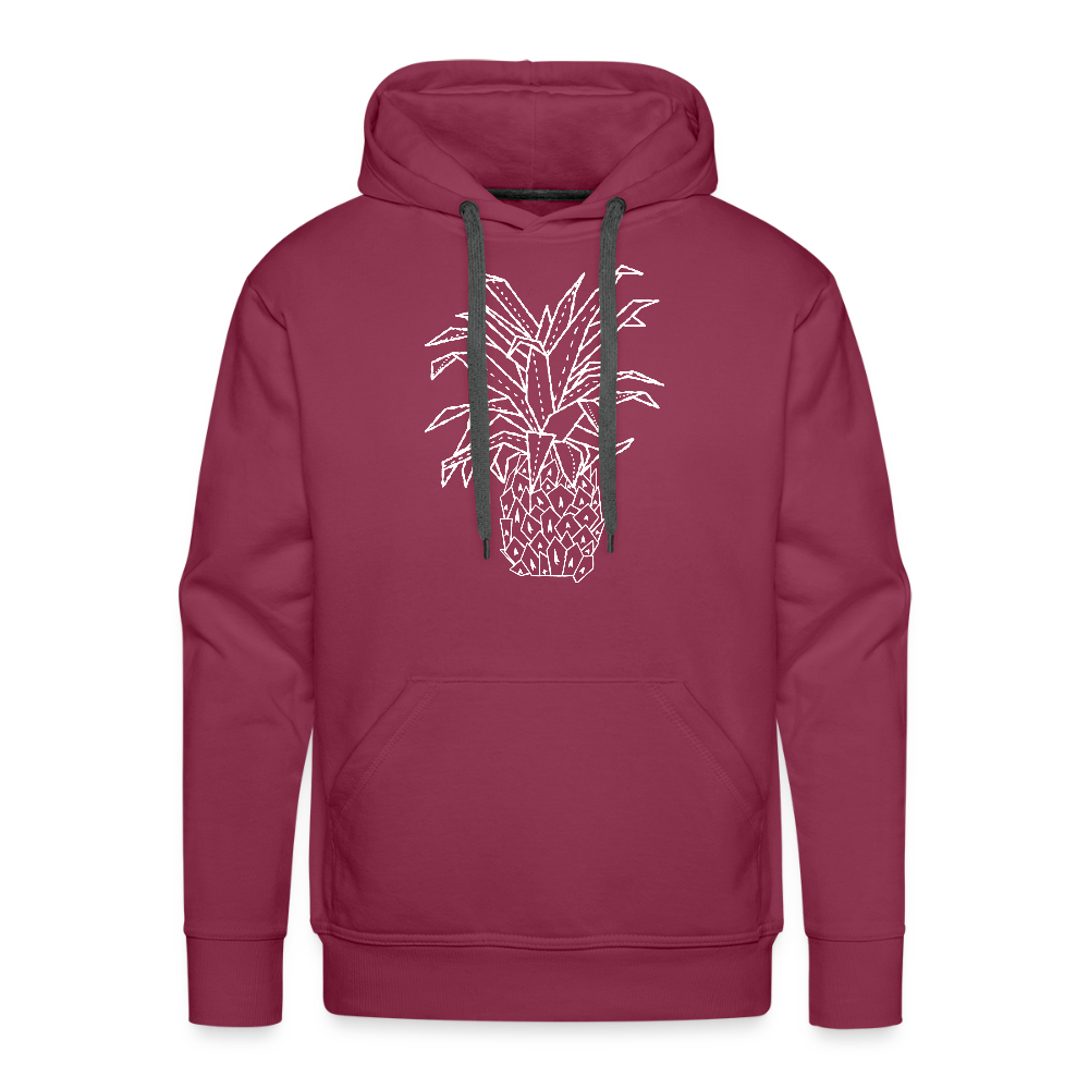 Men’s Premium Hoodie "Grafische Ananas" - Bordeaux