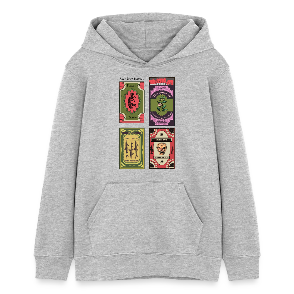 Stanley/Stella Teenager Bio-Hoodie - "Safety Matches" - Grau meliert