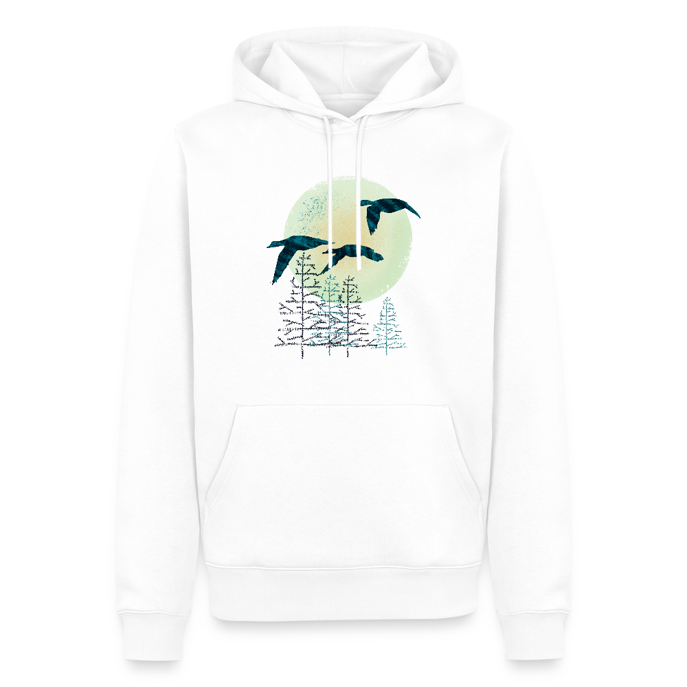 Men’s Premium Hoodie "Zugvögel" - Weiß