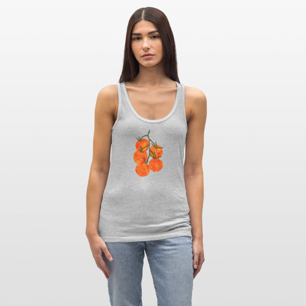 Frauen Bio Tank Top - “I Pomodori” - Grau meliert